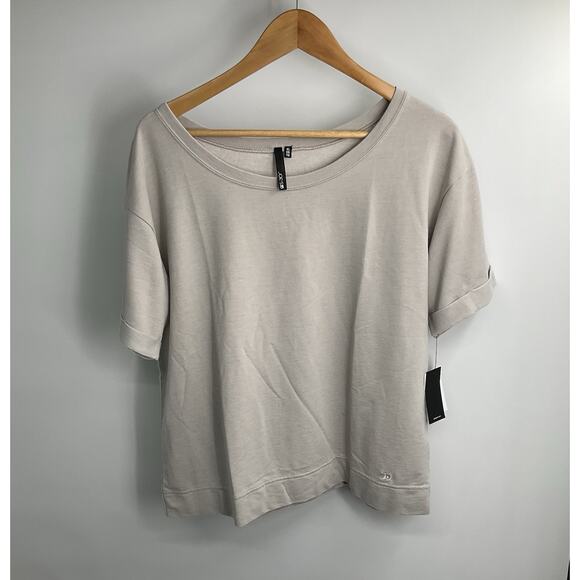 Joe’s Jeans Relaxed XL Short Sleeve Crewneck Top XL NWT Gray Lounge Cozy - Picture 1 of 7